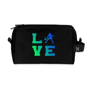 Pickleball player Idea for pickleball athlete fans - Recycled Toiletry Zip Bag - black - Front