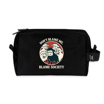Blame Society Sheep Circle - Recycled Toiletry Zip Bag - black - Front