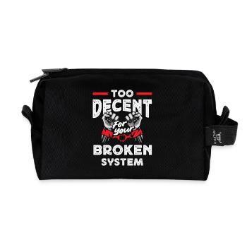 radicalized by fundamental - Recycled Toiletry Zip Bag - black - Front