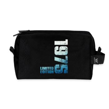 51. Geburtstag Mann Frau 51 Jahre alt 1975 Geschenk - Recycelte Kulturtasche - Schwarz - Vorne