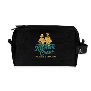 Équipe de cuisine de pickleball Heart Of The Court Drôle - Trousse de toilette en tissu recyclé - noir - Devant
