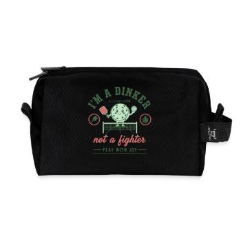 Pickleball Funny Player Love Pickleball Play - Recycled Toiletry Zip Bag - black - Front