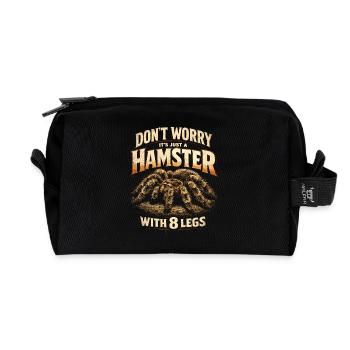 Tarentule : ce n’est qu’un hamster à huit pattes - Trousse de toilette en tissu recyclé - noir - Devant