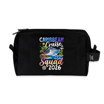 Caribbean Cruise Squad 2026 - Recycelte Kulturtasche - Schwarz - Vorne