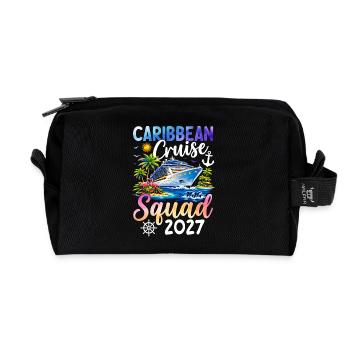 Caribbean Cruise Squad 2027 - Recycelte Kulturtasche - Schwarz - Vorne