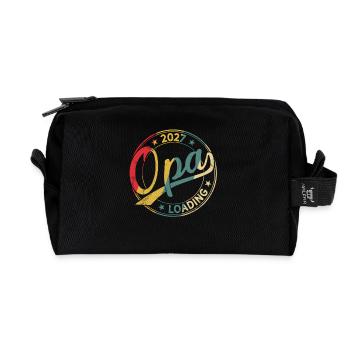 Grandpa 2027 Loading Grandpa-to-be 2027 - Recycled Toiletry Zip Bag - black - Front