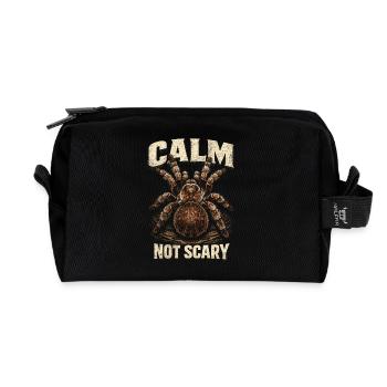 Tarantula Calm Not Scary - Recycled Toiletry Zip Bag - black - Front