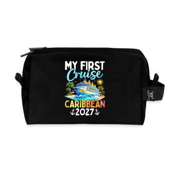 My First Cruise Caribbean 2027 - Recycelte Kulturtasche - Schwarz - Vorne