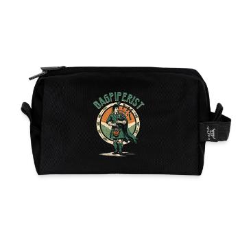 Bagpipes Bagpiper Bagpiper - Recycled Toiletry Zip Bag - black - Front