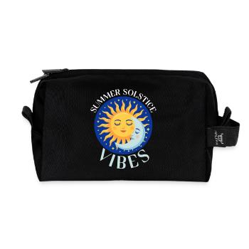 Litha Pagan Solstice d’été Midsommar - Trousse de toilette en tissu recyclé - noir - Devant