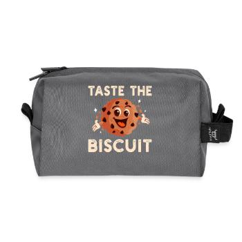 Taste the Biscuit Buddy - Recycled Toiletry Zip Bag - anthracite - Front