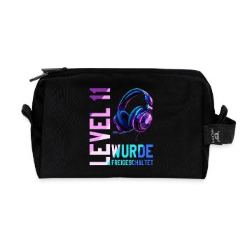 11. Geburtstag Junge Mädchen 11 Jahre Level 11 - Recycelte Kulturtasche - Schwarz - Vorne