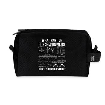 Spectroscopie infrarouge FTIR Chimie de Fourier - Trousse de toilette en tissu recyclé - noir - Devant