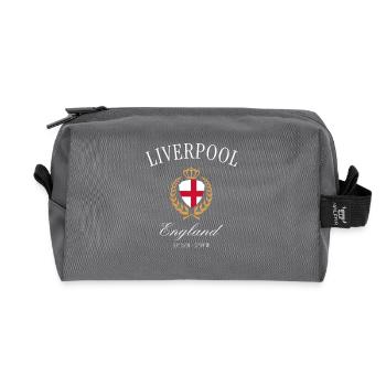 Liverpool England Wappen Krone – Reise Souvenir - Recycelte Kulturtasche - Anthrazit - Vorne