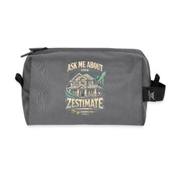 Immobilienmakler Makler Ask Me About Zestimate - Recycelte Kulturtasche - Anthrazit - Vorne