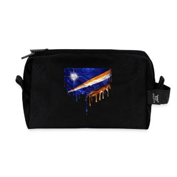 Marshallinseln tropfende Flagge - Recycelte Kulturtasche - Schwarz - Vorne