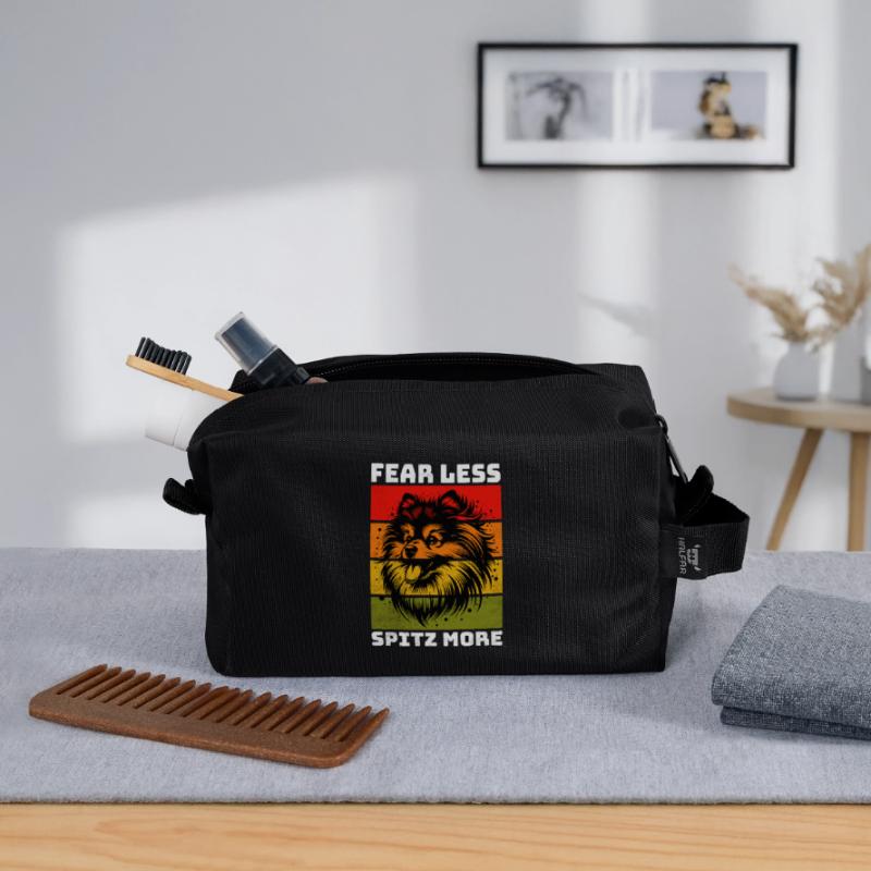German Spitz Spitz Dwarf Spitz Recycled Toiletry Zip Bag