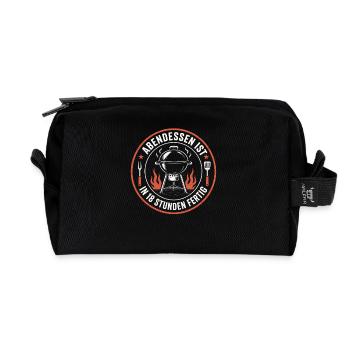 Grillen BBQ Griller Herren Lustiges Grillen - Recycelte Kulturtasche - Schwarz - Vorne