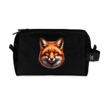 Red Fox Fox - Recycled Toiletry Zip Bag - black - Front