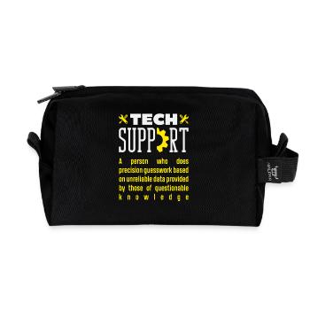Tech Support Definition Präzisions Raterei - Recycelte Kulturtasche - Schwarz - Vorne