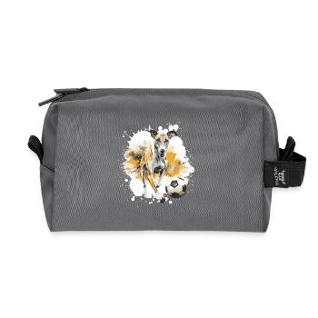Greyhound Hund Fussball Team - Recycelte Kulturtasche - Anthrazit - Vorne