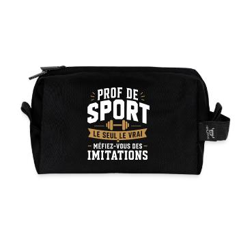 Prof de Sport Le Vrai - Trousse de toilette en tissu recyclé - noir - Devant