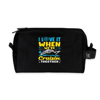 Cruisin Together Cruise Holidays Partners - Recycled Toiletry Zip Bag - black - Front