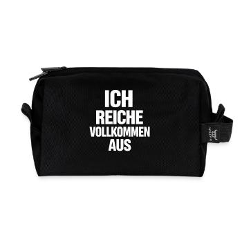 Ich Reiche Vollkommen Aus Humor Selbstbewusstsein  - Recycelte Kulturtasche - Schwarz - Vorne