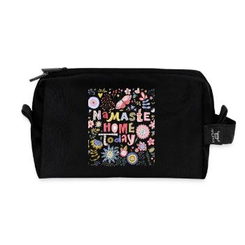 Namaste Home Today Folk Art Floral - Recycelte Kulturtasche - Schwarz - Vorne