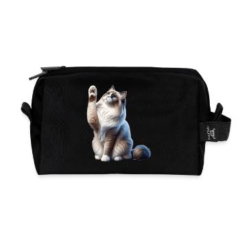 Ragdoll Katze Chatte Ragdoll - Trousse de toilette en tissu recyclé - noir - Devant