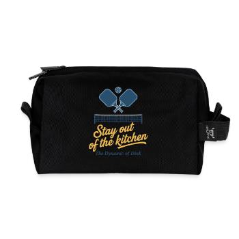 Pickleball Player Love Pickleball Stay Out Of The - Recycled Toiletry Zip Bag - black - Front