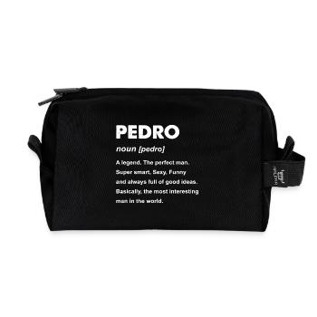 Typographie de Pedro Legend Tee - Trousse de toilette en tissu recyclé - noir - Devant