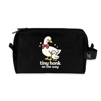 Tiny Honk - Recycled Toiletry Zip Bag - black - Front