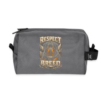 Le Rottweiler Respecte la Race - Trousse de toilette en tissu recyclé - anthracite - Devant