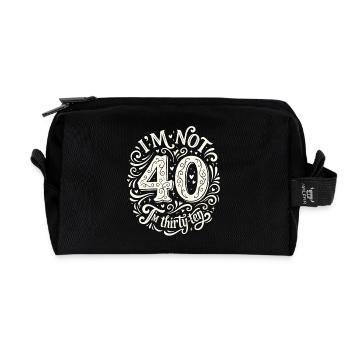 Ich Bin Nicht 40, Ich Habe 30. Geburtstag - Recycelte Kulturtasche - Schwarz - Vorne