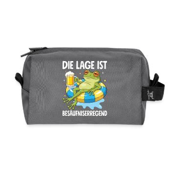 Die Lage Ist Besäufniserregend - Recycelte Kulturtasche - Anthrazit - Vorne