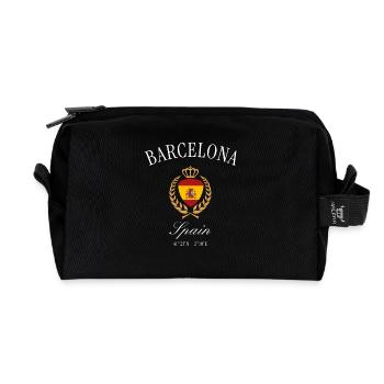 Barcelona Spanien Wappen Krone – Reise Souvenir - Recycelte Kulturtasche - Schwarz - Vorne
