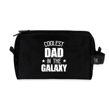 Proud New Dad Dad Jokes - Recycled Toiletry Zip Bag - black - Front