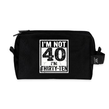 Ich Bin Nicht 40, Ich Habe 30. Geburtstag - Recycelte Kulturtasche - Schwarz - Vorne