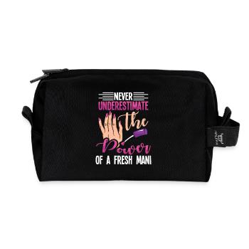 Nageldesigner Nageldesignerin Kosmetik Nagelstudio - Recycelte Kulturtasche - Schwarz - Vorne