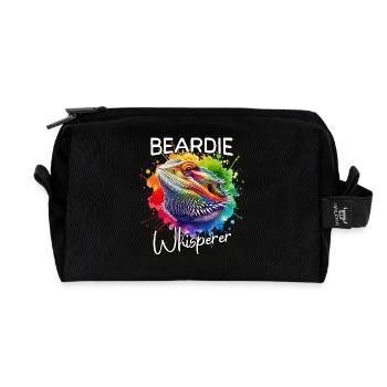 Bearded Dragon Whisperer - Recycled Toiletry Zip Bag - black - Front
