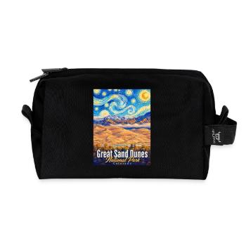 Great Sand Dunes National Park, Colorado - Recycled Toiletry Zip Bag - black - Front