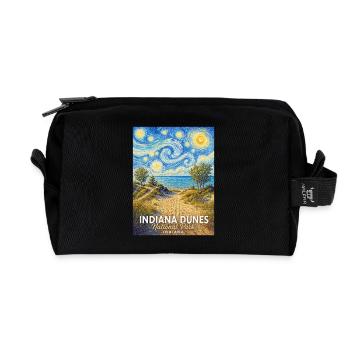 Indiana Dunes National Park, Indiana - Recycled Toiletry Zip Bag - black - Front