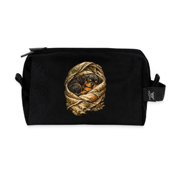 Rottweiler Welpe Hund - Recycelte Kulturtasche - Schwarz - Vorne
