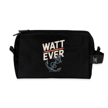  Watt Ever Maritimes Anker Design für - Recycelte Kulturtasche - Schwarz - Vorne
