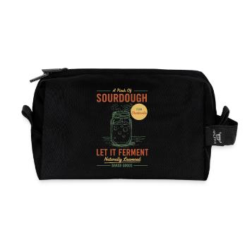 La cuisson au pain au levain permet de fermenter à l’ère du levain - Trousse de toilette en tissu recyclé - noir - Devant