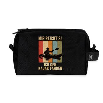 Mir reicht's Ich geh Kajak fahren Retro Kajak - Recycelte Kulturtasche - Schwarz - Vorne