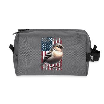 Society Finch US Japanisches Mövchen - Recycelte Kulturtasche - Anthrazit - Vorne