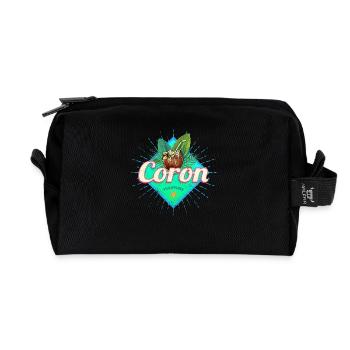 Coron Island in the Philippines Coconut Souvenir - Recycled Toiletry Zip Bag - black - Front