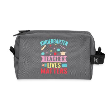Pre K Teacher Lives Matters Kindergarten Teacher - Recycelte Kulturtasche - Anthrazit - Vorne